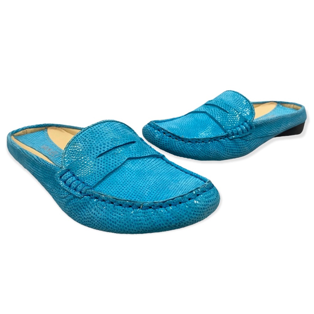 Vaneli - Turquoise - Fuchsia - Slide On Loafers - Size 8